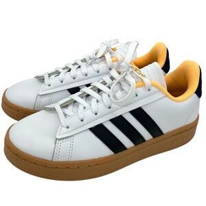 Adidas Women’s Grand Court Alpha White Flash Orange Sneaker Shoes